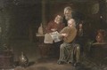 Musicians in an interior - (after) David The Younger Teniers