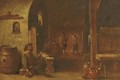 Boors drinking and smoking in an inn - (after) David The Younger Teniers