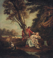 Amorous shepherds in a landscape - François Boucher