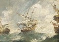 Shipping in stormy seas - (after) Francesco Guardi