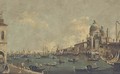Gondolas and other shipping at the entrance to the Grand Canal before Santa Maria della Salute - (after) Francesco Guardi