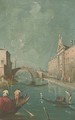 A Venetian canal - (after) Francesco Guardi