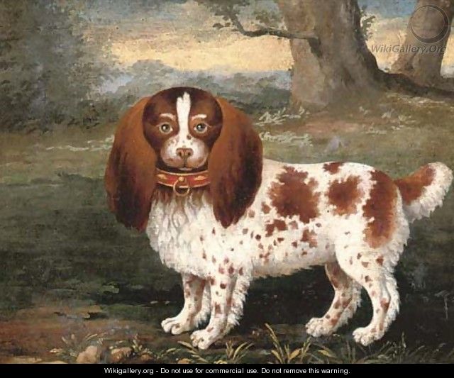 A spaniel in a landscape - George Stubbs