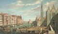 A busy day on the Grand Canal, Venice - (Giovanni Antonio Canal) Canaletto