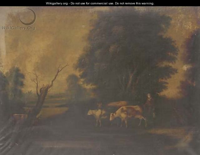 Cattle watering; and Cattle on a riverbank - (after) Aelbert Cuyp