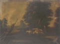 Cattle watering; and Cattle on a riverbank - (after) Aelbert Cuyp