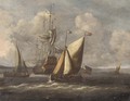Barges before a Dutch man-o'war - (after) Abraham Jansz Storck
