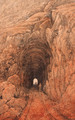 A figure at the entrance to a mountain tunnel - James-Pattison (Major-Gen.) Cockburn