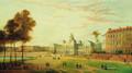 View of Horse Guards Parade with figures in the foreground and a procession beyond - (Giovanni Antonio Canal) Canaletto
