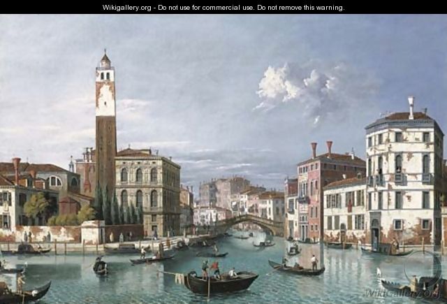 Venice The Grand Canal looking north-west towards S. Geremia and the entrance to the Cannaregio - (Giovanni Antonio Canal) Canaletto