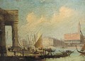 The entrance to the Grand Canal from the Customs House, Venice - (Giovanni Antonio Canal) Canaletto