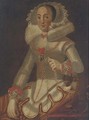 Portrait of a lady seated, half-length, in a 16th Century dress - Alonso Sanchez Coello