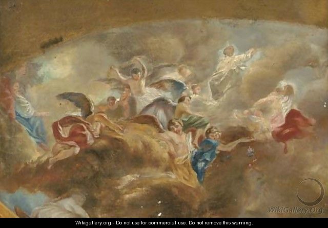 Design for an allegorical ceiling painting - (after) Carlo Innocenzo Carloni