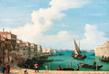 Figures on a Venetian quay - (after) Bernardo Bellotto (Canaletto)
