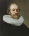 Portrait of a gentleman, bust-length, in a black costume and a white molensteenkraag - (after) Bartholomeus Van Der Helst
