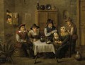 A peasant family at table - David The Younger Teniers