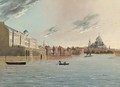 Somerset House and St. Pauls from the Thames - (after) Daniel Turner