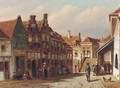 Townsfolk in a Dutch street - Pieter Gerard Vertin