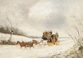 A stage coach in a winter landscape - Philip H. Rideout