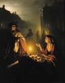 The apple seller - Petrus Van Schendel