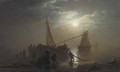 Nocturne the arrival of the fishing fleet - Petrus Van Schendel