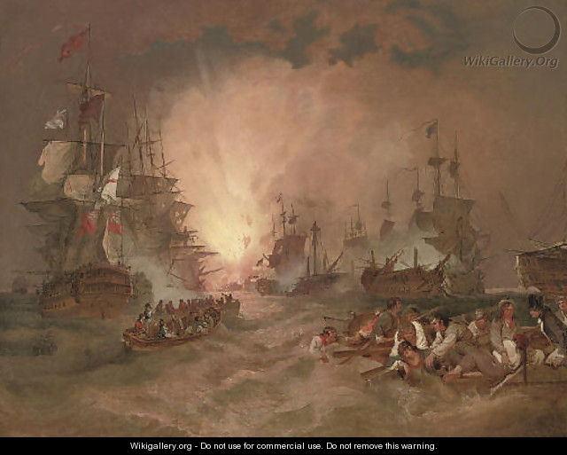 The battle of the Nile, 1st August 1798 The destruction of the French flagship L
