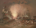 The battle of the Nile, 1st August 1798 The destruction of the French flagship L'Orient - Philip Jacques de Loutherbourg