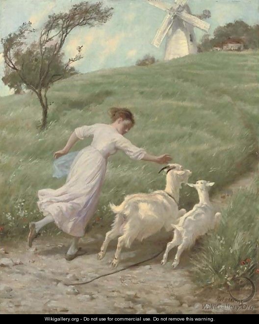 The young goat-herd - Phillip Richard Morris