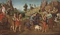 Jason and Queen Hypsipyle with the women of Lemnos a spalliera - Piero Di Cosimo