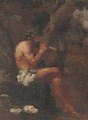 Pan playing his pipes in a wooded clearing - Pier Francesco Mola