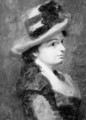 A girl in profile to the right, bust-length, wearing a hat - Pauline Auzou