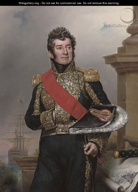 Portrait of Comte Laurent-Jean-Francois Truguet, Admiral of France, three-quarter-length, wearing the sash and breast star of the Legion d