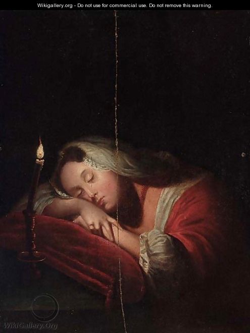 Sleeping Beauty by a Candle - Pavel Andreevich Fedotov