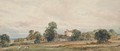 A landscape with harvesters in the foreground - Peter de Wint