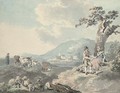 Figures in a landscape with cattle beyond; and Figures by the sea with a donkey - Peter La Cave