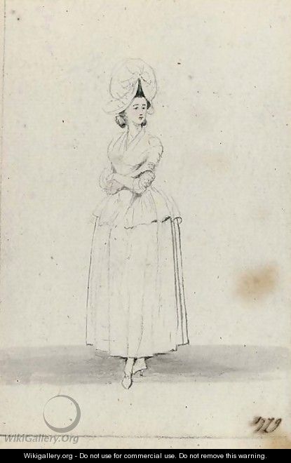 Sketch of an elegant lady - Paul Sandby