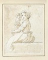 A seated girl with a doll - Paul Sandby