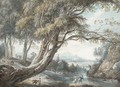 A riverside landscape - Paul Sandby