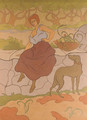 Femme au chien qui porte un collier - Paul-Elie Ranson