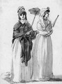 Two ladies with their parasols - Paul Sandby