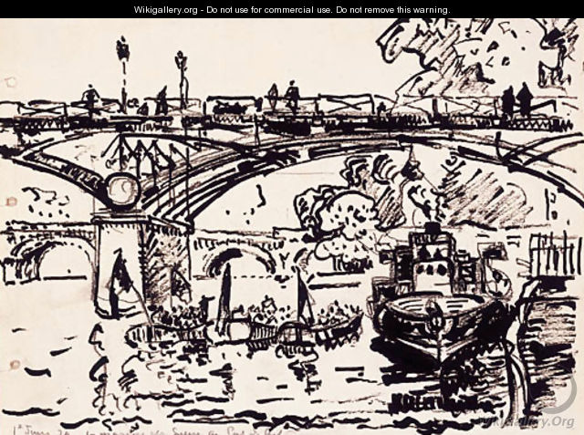La marine de guerre au pont - Paul Signac