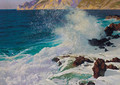 Waves breaking on the Mediterranean coast - Paul von Spaun