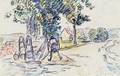 Samois, travailleurs sur la route - Paul Signac