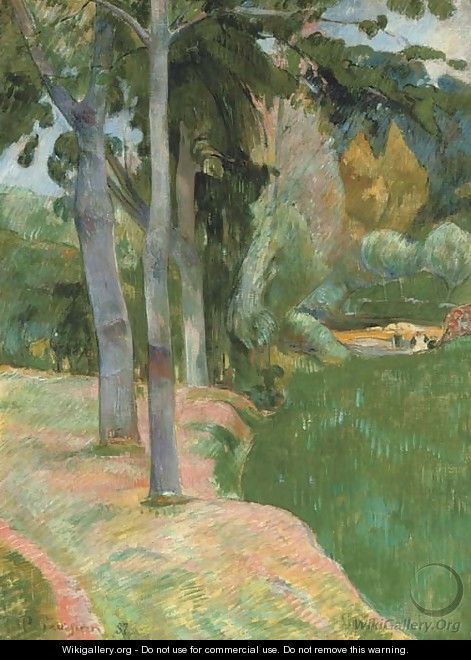 Les grands arbres - Paul Gauguin