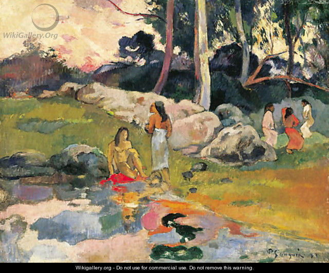 Femmes au bord de la riviere - Paul Gauguin