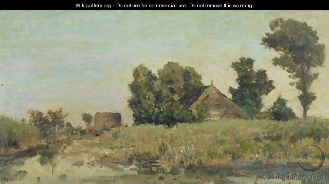 Zomermorgen a polder landscape near Kortenhoef in summer - Paul Joseph Constantine Gabriel