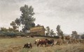 Cows in a summer meadow - Paul Joseph Constantine Gabriel