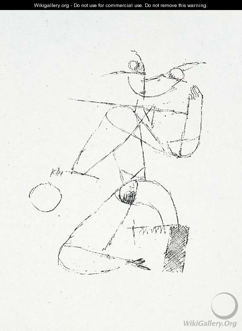 Kauerndes Madchen mit Ball - Paul Klee