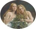 Young maidens in the garden - Johann Anton de Peters