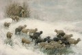 The flock in winter - Friedrich Otto Gebler